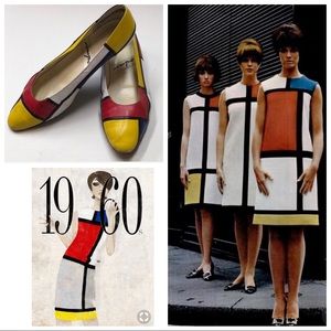 Vintage Color Block Flats